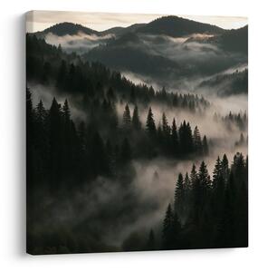Slika planinska dolina obavijena maglom