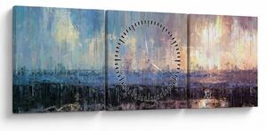 Slika - Apstrakcija (sa satom) (90x30 cm)