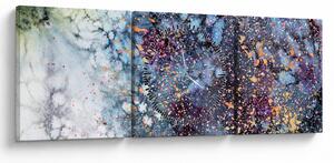 Slika - Apstrakcija (sa satom) (90x30 cm)