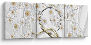 Slika - Drvo sa zlatnim dekorom (sa satom) (90x30 cm)