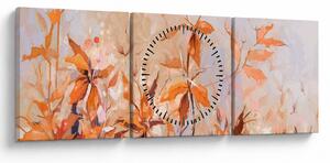 Slika - Slikano cvijeće (sa satom) (90x30 cm)