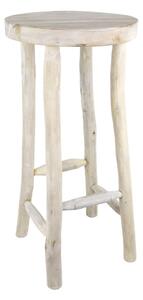 Barska stolica od tikovine u prirodnoj boji 75 cm Suar/Teak - Ego Dekor