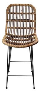 Smeđi barski stolac od ratana 106 cm - Ego Dekor