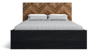 Crni/natur bračni krevet 160x200 cm Gio – Marckeric