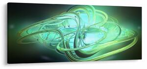 Slika zelene apstrakcije (120x50 cm)