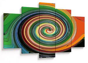 Apstraktna slika - spirala u boji (150x105 cm)