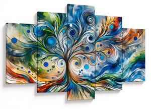 Slika – Šareno energetsko drvo (150x105 cm)
