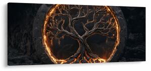 Slika – Drvo života u lavi I. (120x50 cm)