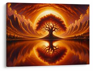 Slika – Drvo u krvavom suncu (70x50 cm)