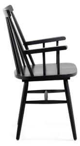 Crna blagovaonska stolica od drva kaučukovca Kave Home Kristie