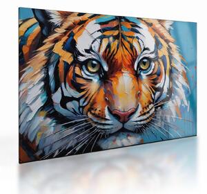 Staklena slika - Pogled na tigra, slika (70x50 cm)