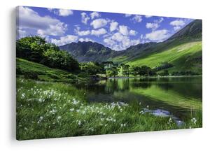 Slika - Krajolik s jezerom (90x60 cm)