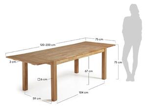Blagovaonski stol na razvlačenje Kave Home, 120 x 75 cm