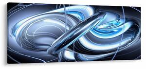 Slika plave apstrakcije (120x50 cm)