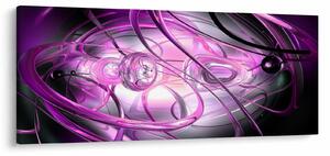 Slika predivne ljubičaste apstrakcije (120x50 cm)