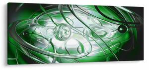 Slika zelene apstrakcije (120x50 cm)