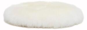 Bijeli jastuk od ovčje kože Native Natural Round, ⌀ 40 cm