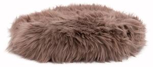 Smeđi jastuk od ovčje kože Native Natural Round, ⌀ 40 cm
