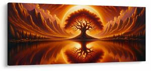 Slika – Drvo u krvavom suncu (120x50 cm)