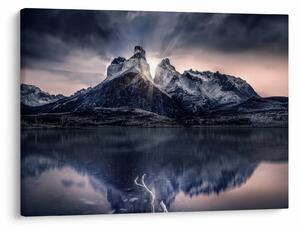 Slika jezera s planinom (70x50 cm)