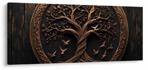 Slika – Drveno drvo života (120x50 cm)