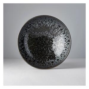 Crno-sivi keramički tanjur za juhu MIJ Pearl, ø 24 cm