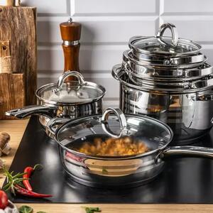 Klausberg KB-7698 Set Posuđa 12 Dijelova – Nehrđajući Čelik, Indukcija, Troslojno Termičko Dno