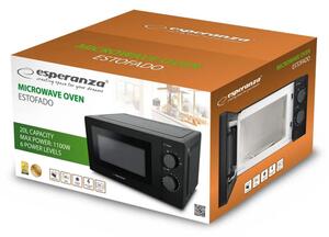 Esperanza Estofado EKO011K Mikrovalna Pećnica 20 L – 700 W, 5 Razina Snage, Funkcija Odmrzavanja