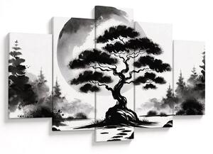 Slika – Crno-bijeli bonsai (150x105 cm)