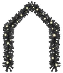 VidaXL Božićna girlanda s LED svjetlima 10 m crna