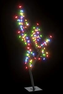 VidaXL Božićno drvce sa 128 LED šarenih žarulja cvijet trešnje 120 cm