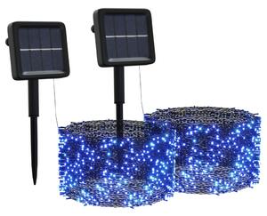 VidaXL Solarna vilinska svjetla 2 kom 2 x 200 LED plava