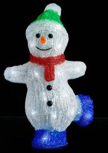 VidaXL LED božićna akrilna figura snjegovića unutarnja i vanjska 30 cm