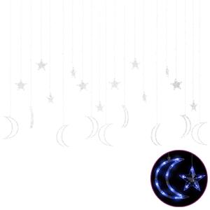 VidaXL Vilinska svjetla zvijezde i mjeseci s daljinskim 345 LED plava