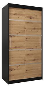 Zondo.hr Ormar za garderobu 100 cm Verika 1 100 (crna + hrast artisan). Akcija -19%. 1063677