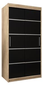 Zondo.hr Ormar za garderobu 100 cm Verika 1 100 (hrast sonoma + crna). Akcija -19%. 1063682
