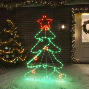 VidaXL Figura božićnog drvca sa 144 LED žarulje 88 x 56 cm