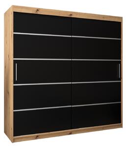 Zondo.hr Ormar za garderobu 250 cm Verika 1 250 (hrast artisan + crna). Akcija -18%. 1063741