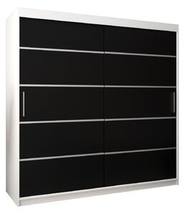 Zondo.hr Ormar za garderobu 250 cm Verika 1 250 (bijela + crna). Akcija -18%. 1063744