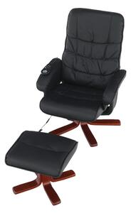 Zondo Masažna fotelja Amnel (ekokoža crna + trešnja) . 1063772