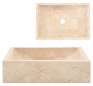 VidaXL Umivaonik 45 x 30 x 12 cm mramorni visoki sjaj krem
