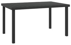 VidaXL Vrtni stol crni 140 x 90 x 74 cm od aluminija i WPC-a