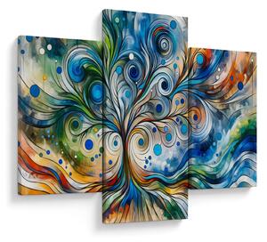 Slika – Šareno energetsko drvo (90x60 cm)