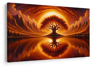 Slika – Drvo u krvavom suncu (90x60 cm)