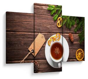 Slika - šalica s ukrasima (90x60 cm)