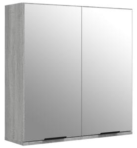 VidaXL Kupaonski ormarić s ogledalom sivog sonome 64 x 20 x 67 cm
