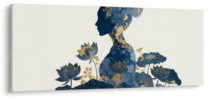Slika - Mramorni profil žene (120x50 cm)