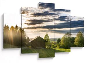 Slika vikendice na livadi (150x105 cm)