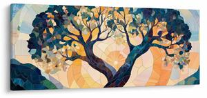 Slika – Mozaik – sunce i drvo II. (120x50 cm)