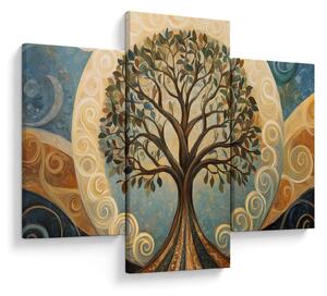 Slika – Drvo života i spirale (90x60 cm)
